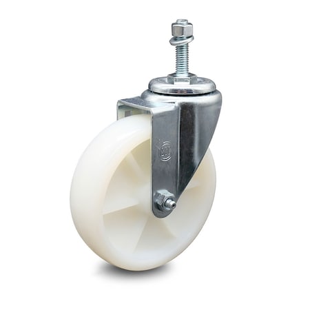 Service Caster 5 Inch Nylon Wheel Swivel 10mm Threaded Stem Caster SCC-TS20S514-NYS-M1015